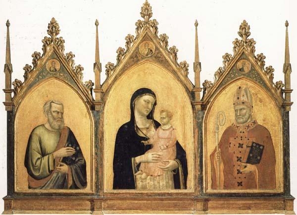 DADDI, Bernardo Madonna and Child with SS.Mat-thew and Nicholas of Bari Germany oil painting art